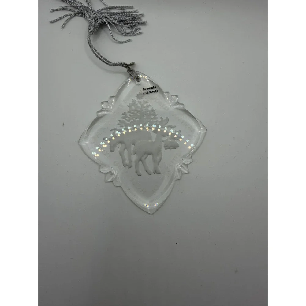 Lenox 2000 Crystal Christmas Ornament Hope and Love Wintry Night Germany Frosted - Picture 3 of 3